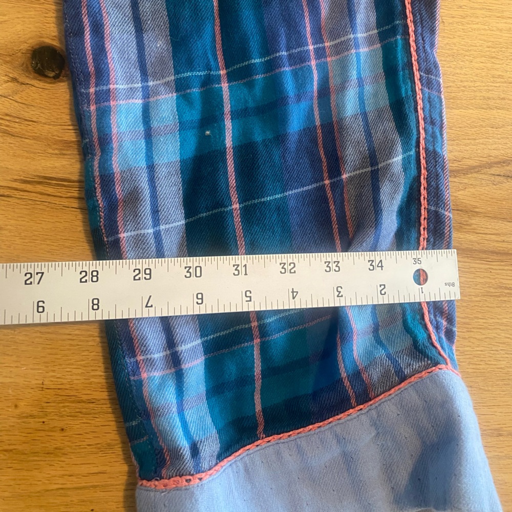 Sundance Light Blue Plaid Lounge‎ Pajama Pants Women’s XS Preloved - Picture 5 of 8